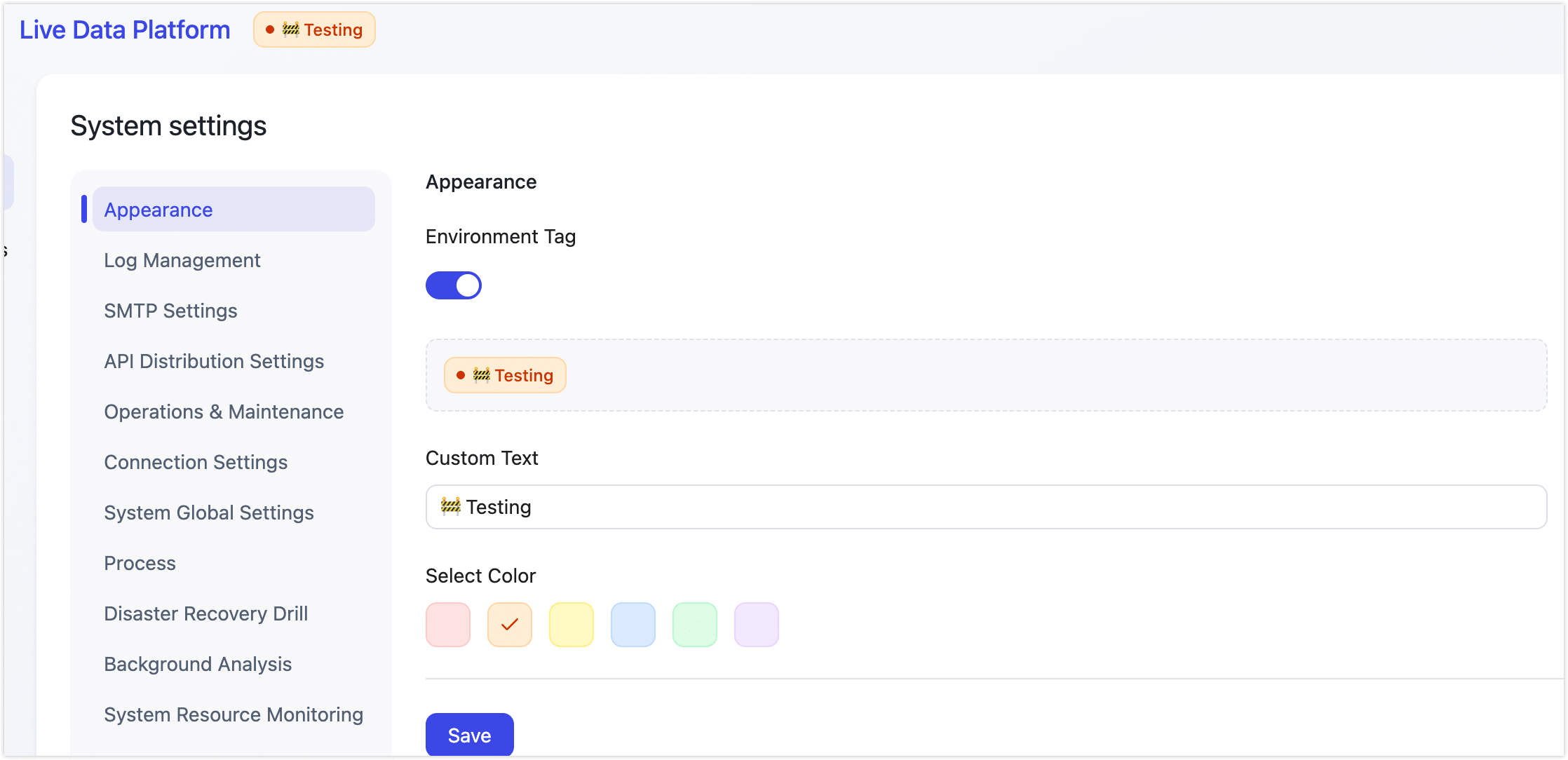 Appearance Settings
